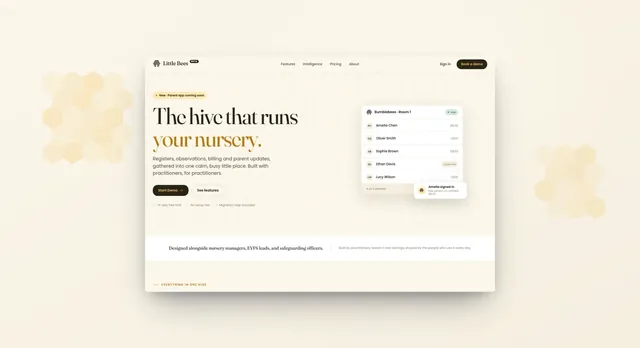 Little Bees website designed by Spotlight Studios