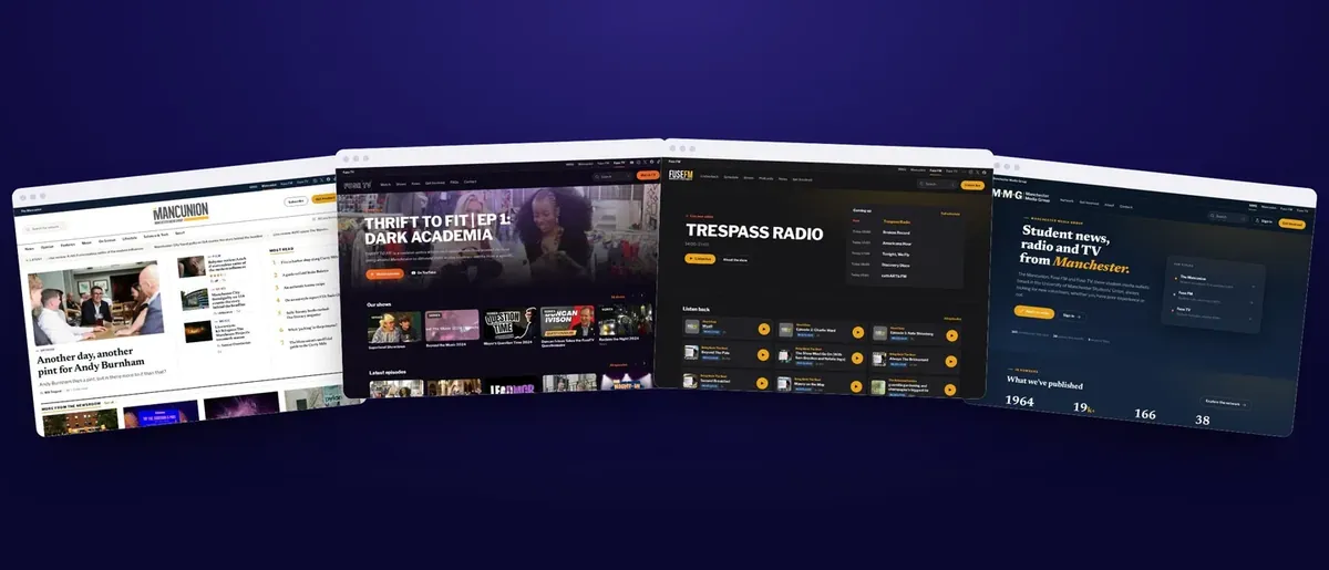 Manchester Media Group website designed by Spotlight Studios