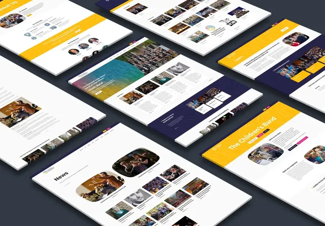 National Youth Brass Band website designed by Spotlight Studios